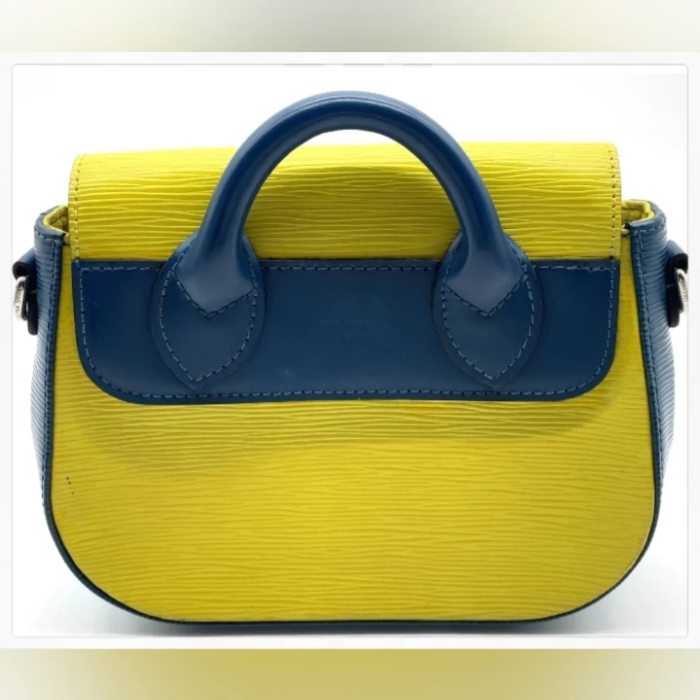 FIRM!! Louis Vuitton Epi Vibrant Yellow & Blue Eden PM 2W Crossbody Bag W/B/K/DB - Picture 4 of 16